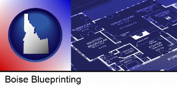 a house floor plan blueprint in Boise, ID